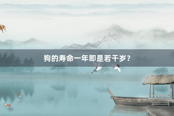 狗的寿命一年即是若干岁？
